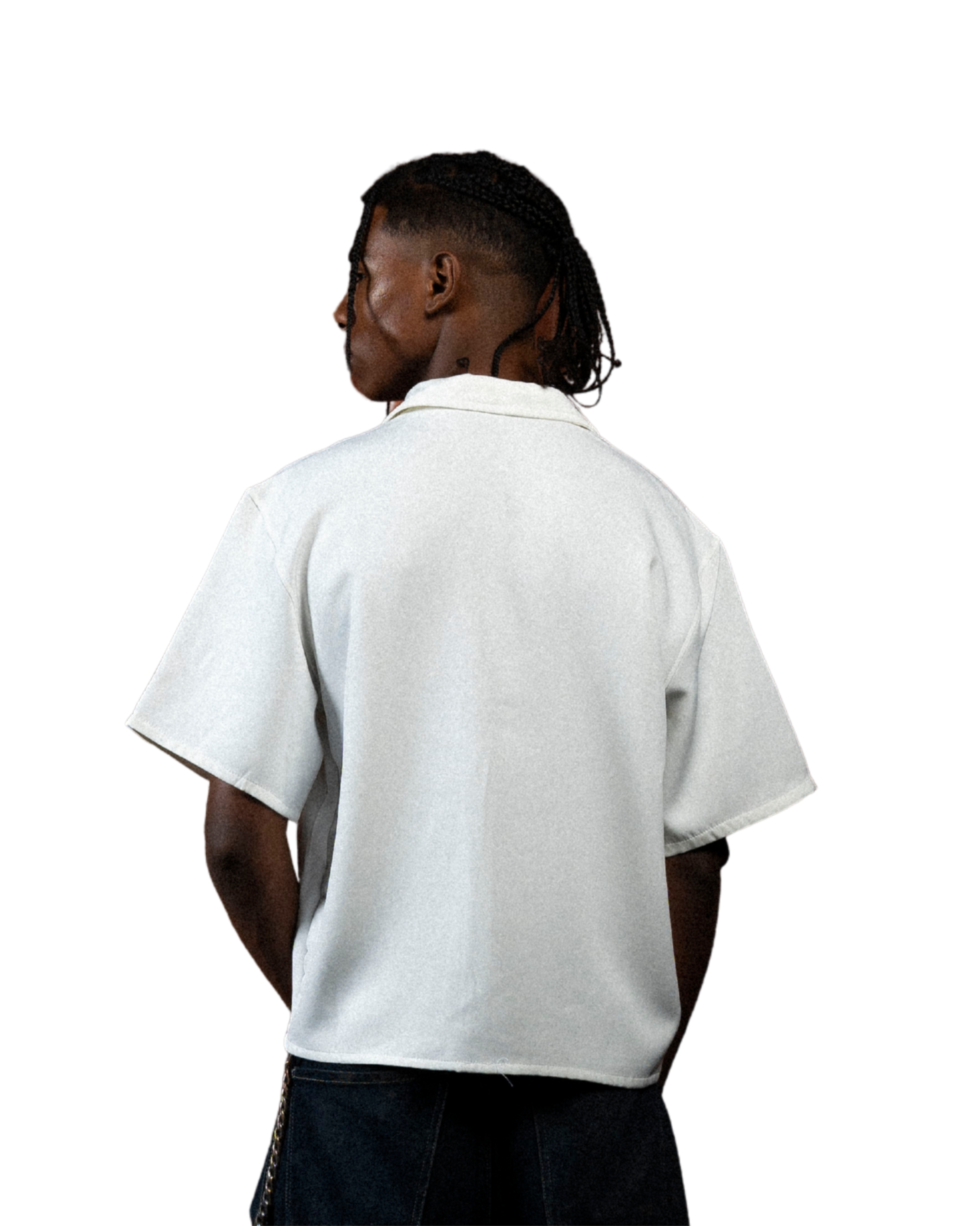 BANDINEROS CROPPED BOXY SHIRT - WHITE