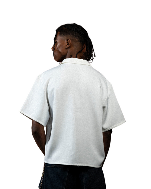 BANDINEROS CROPPED BOXY SHIRT - WHITE